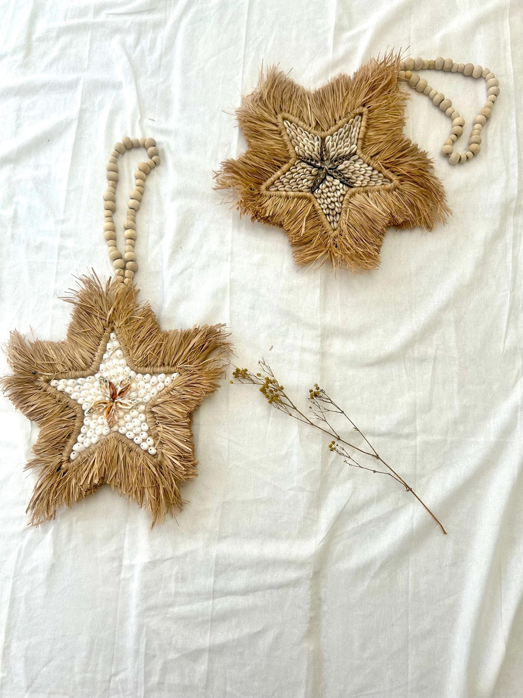 Boho Star shape shells wall hanging | nursery room decor