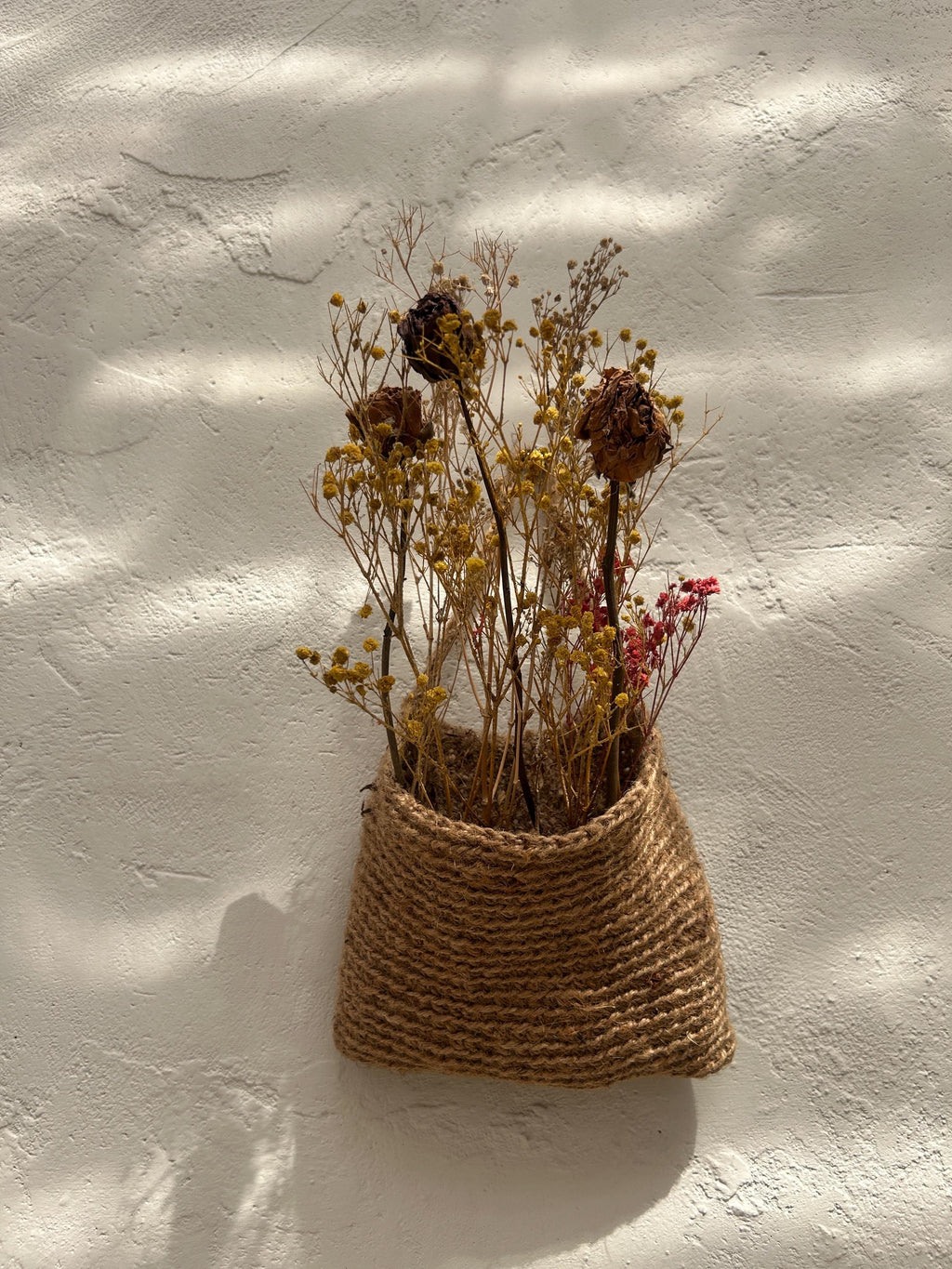 Square Jute Crochet Hanging Basket – Fall Home Decor