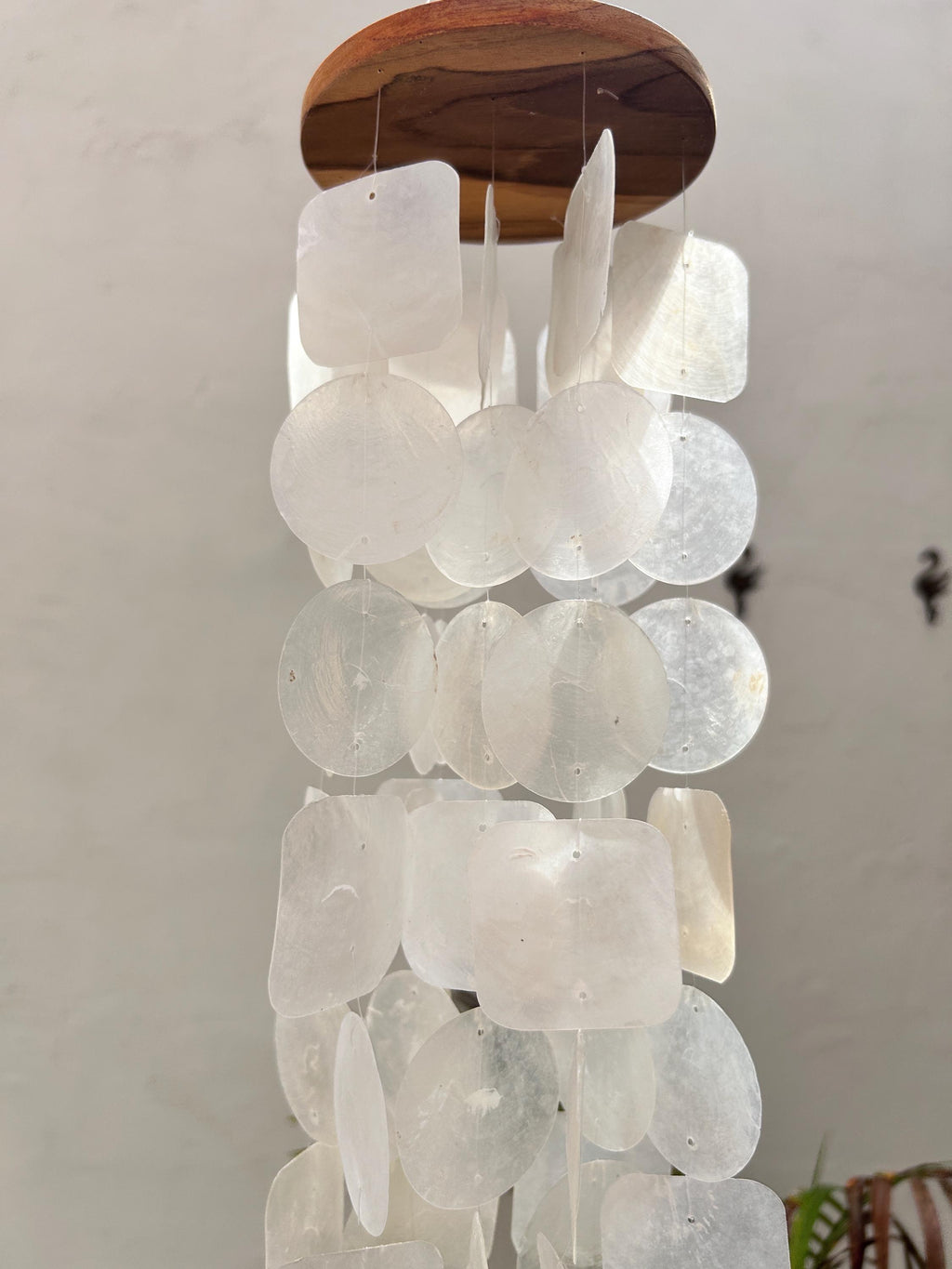 Small White Capiz Shell Wind Chime