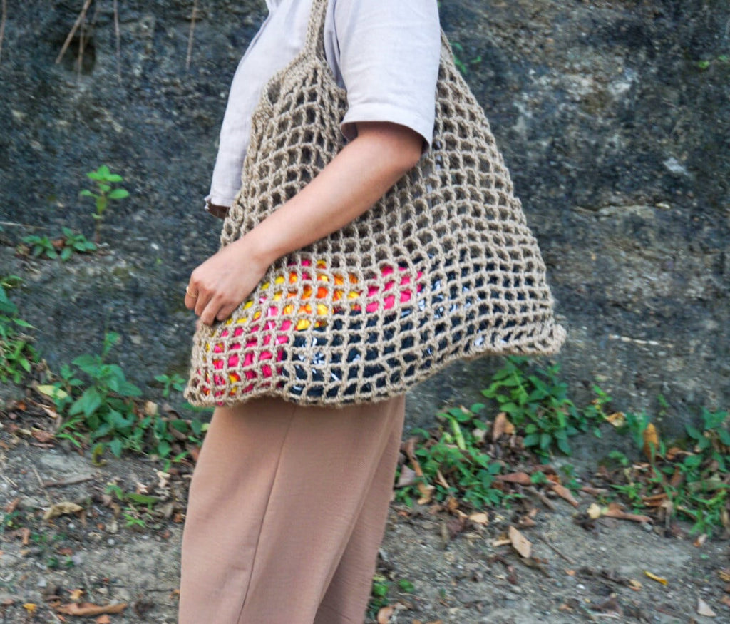 Jute tote Net Bag | Jute large beach bag | Jute Market bag | Jute shopping bag | Jute market bag | jute net beach bag
