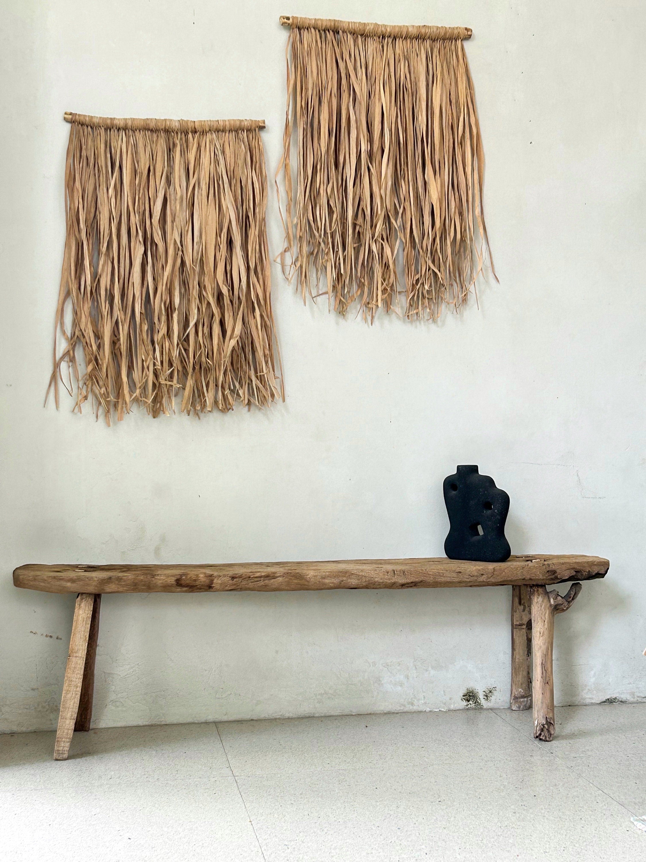Wabi-Sabi Raffia Wall Art – Simple Mediterranean Decor