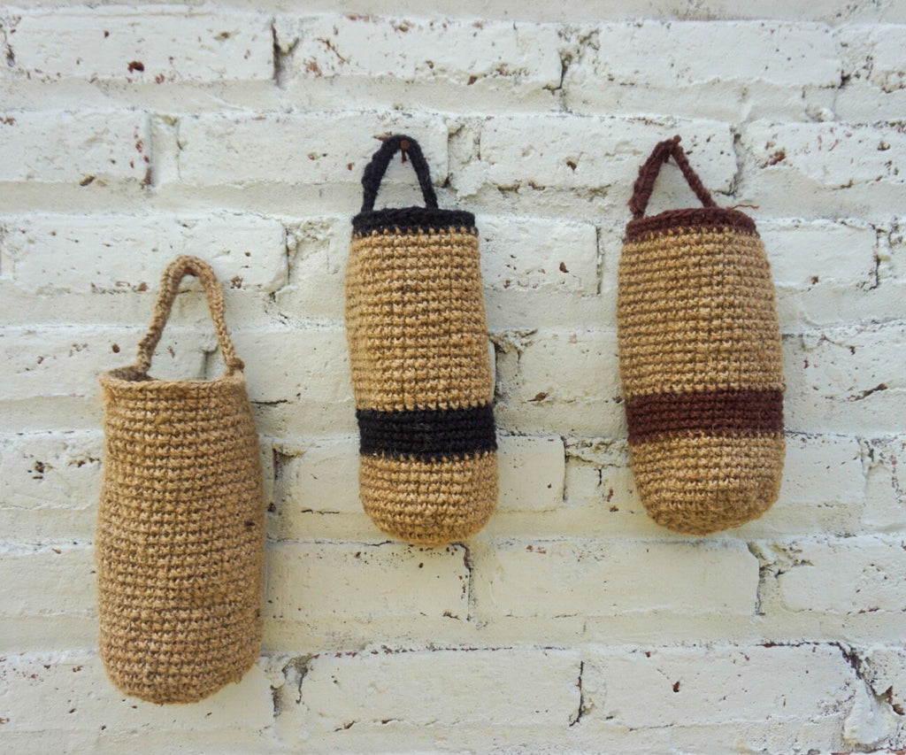 Jute Crochet Wall Hanging Basket – Fall Wall Vase Decor