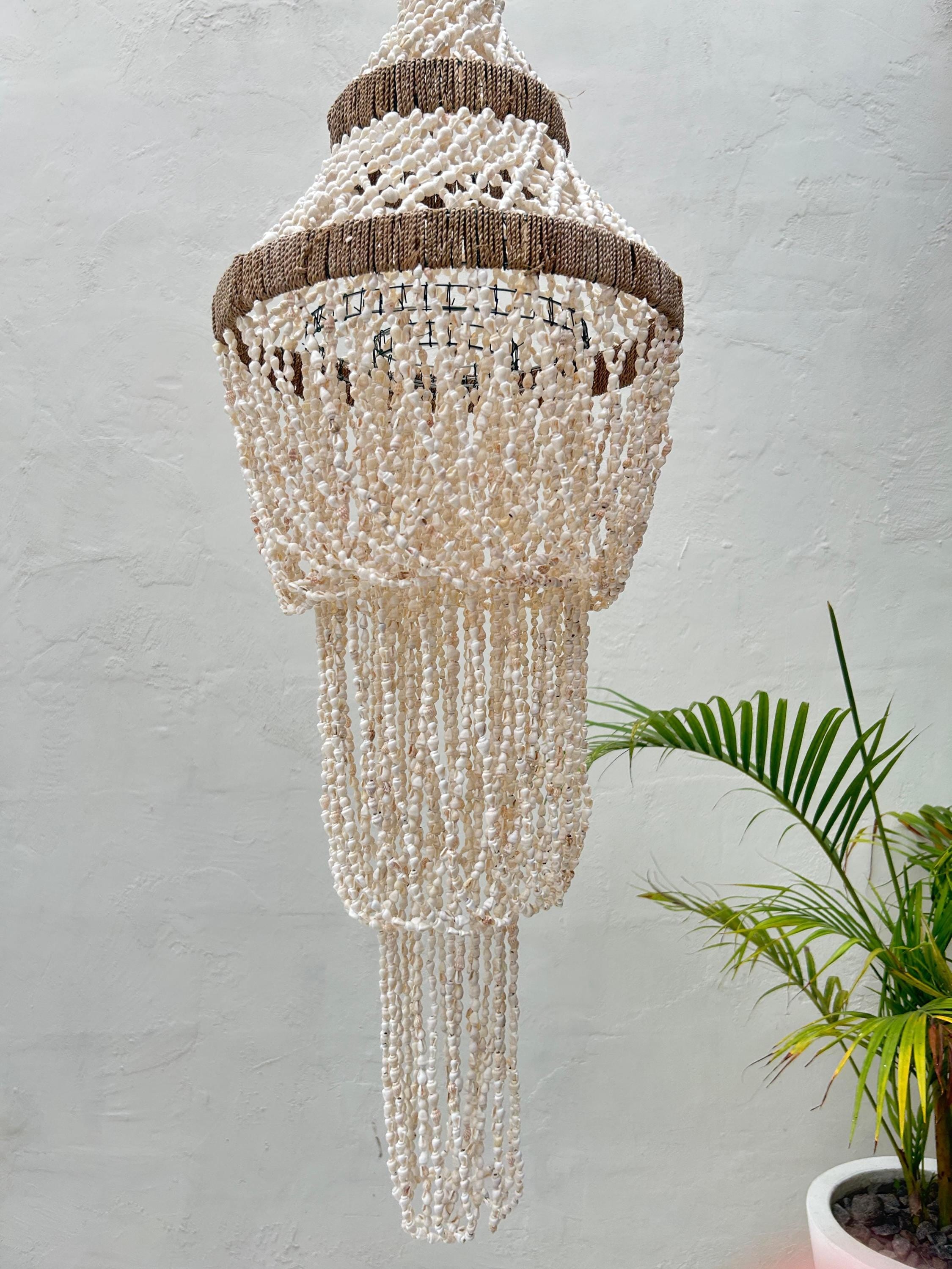 Style 1 Sea Shell Pendant Light – Boho Coastal Chandelier