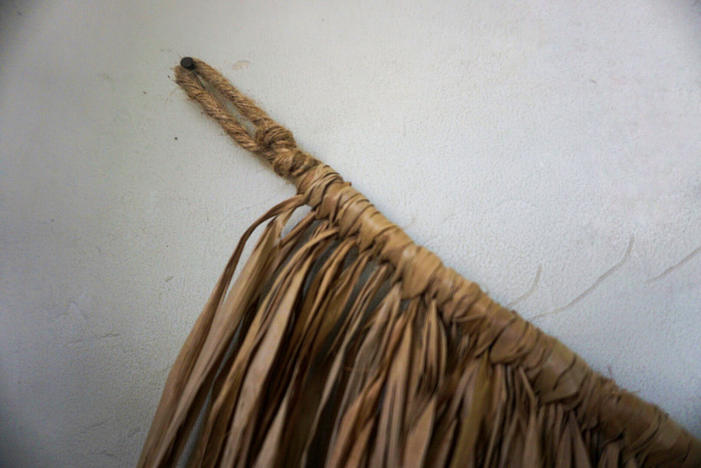 Boho Minimalist Raffia Wall Hanging – Natural Seagrass Decor