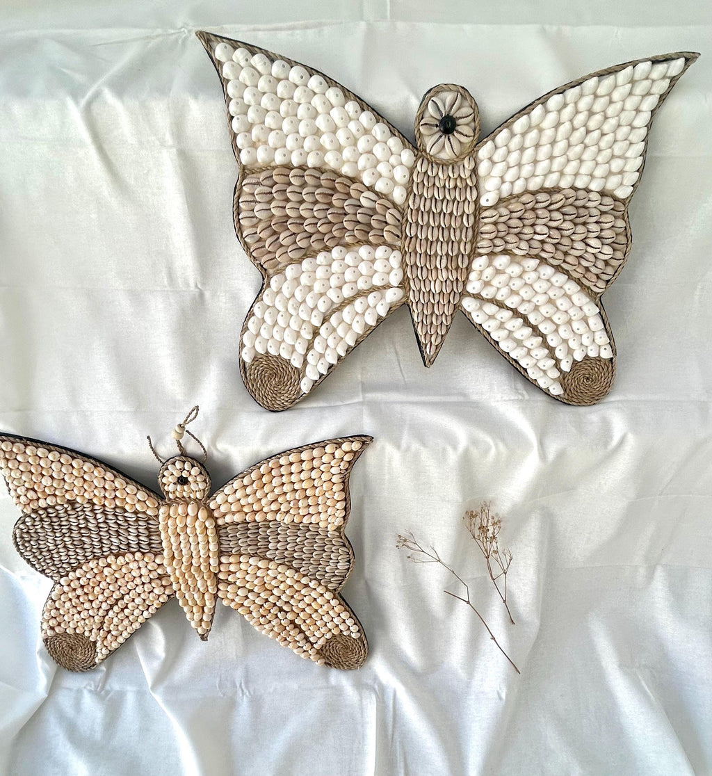 Sea Shell Butterfly Wall Decor – Boho Nursery Accent