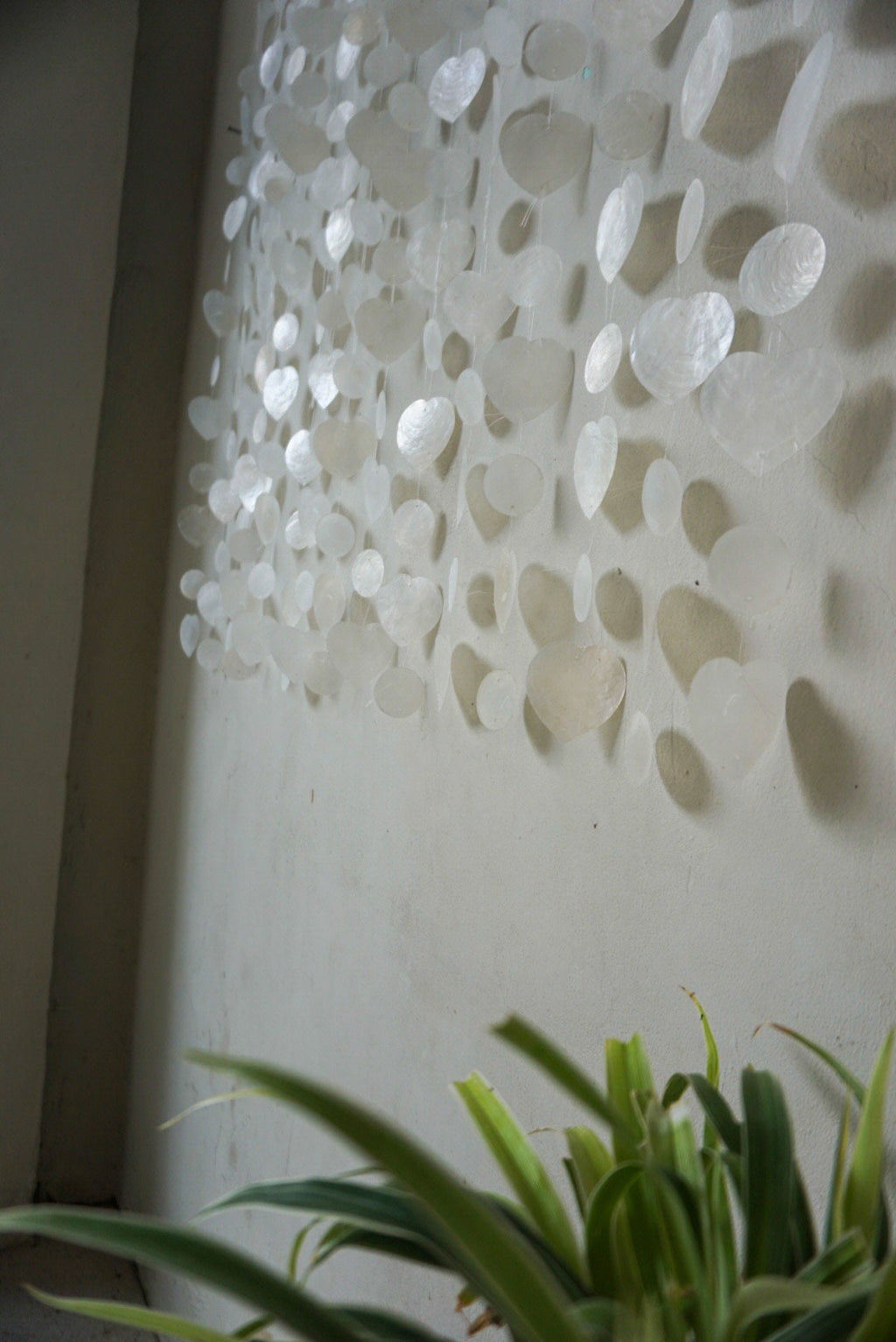 Heart Capiz Shell Beach Boho Wall Hanging Decor