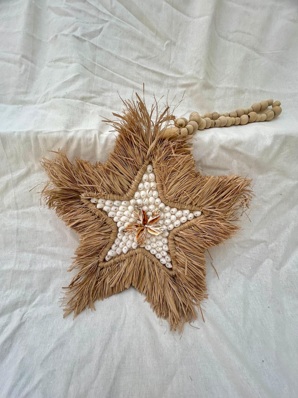 Boho Star shape shells wall hanging | nursery room decor