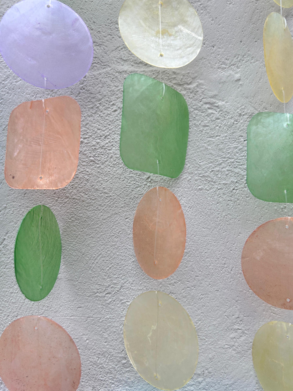 Rainbow Pastel Capiz Shell Wall Hanging Decor