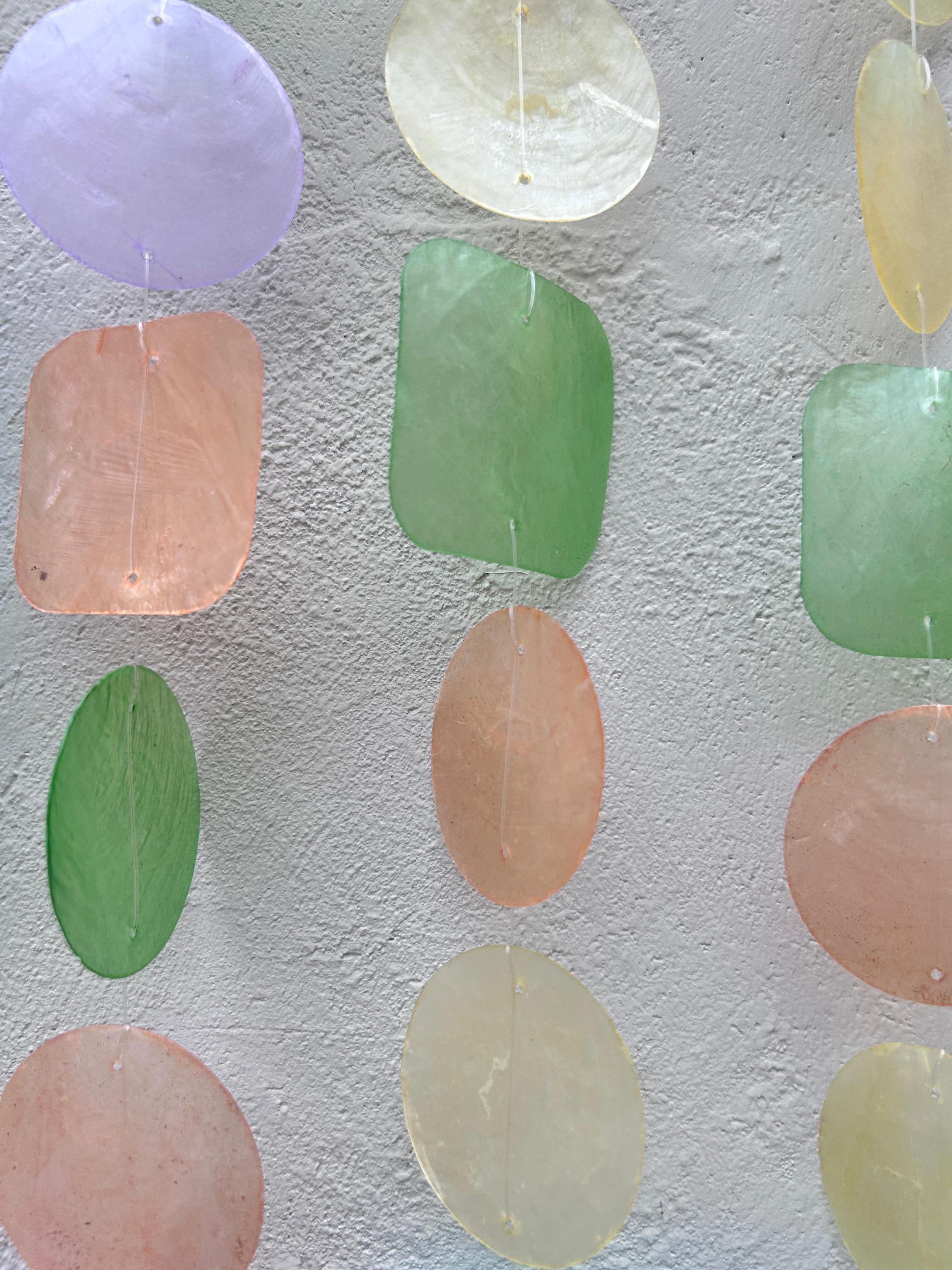 Rainbow Pastel Capiz Shell Wall Hanging Decor