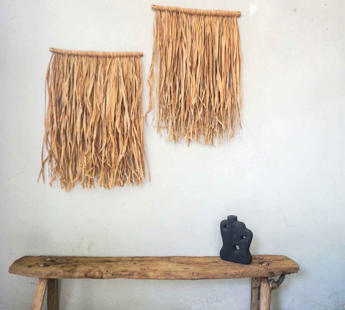 Wabi-Sabi Raffia Wall Art – Simple Mediterranean Decor
