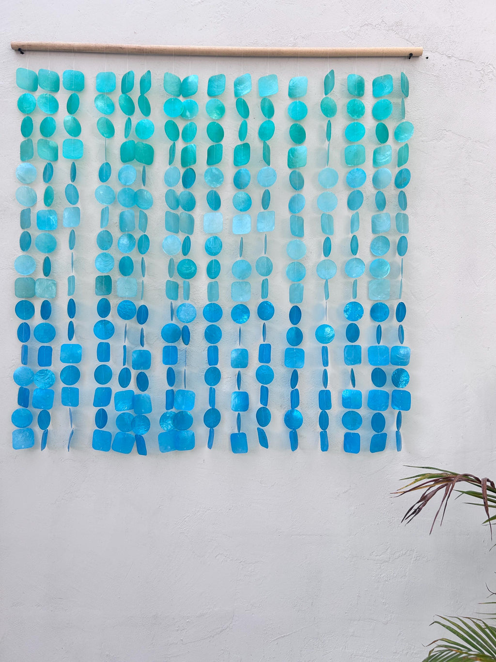 Ocean View Capiz Shell Beach Boho Wall Hanging Decor