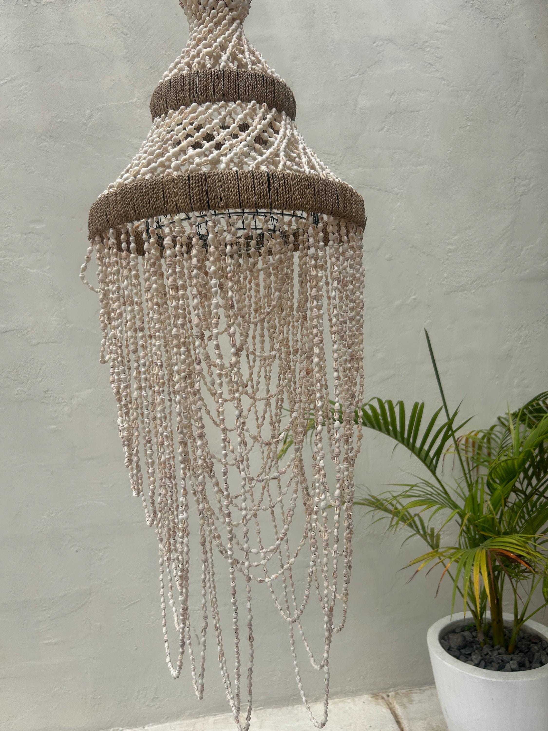 Style 3 Sea Shell Pendant Light – Boho Coastal Chandelier