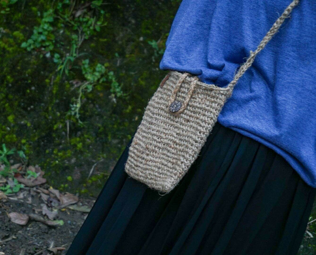 Mini Jute Crochet Crossbody Bag – Phone Pouch