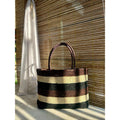Large Striped Raffia Crochet Beach Bag – Summer Tote