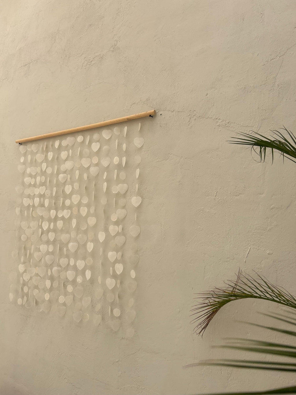 Heart Capiz Shell Beach Boho Wall Hanging Decor