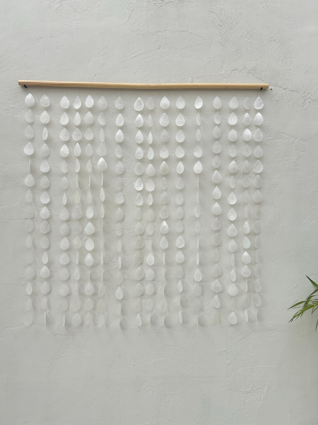 Water Drop White capiz shell wall hanging