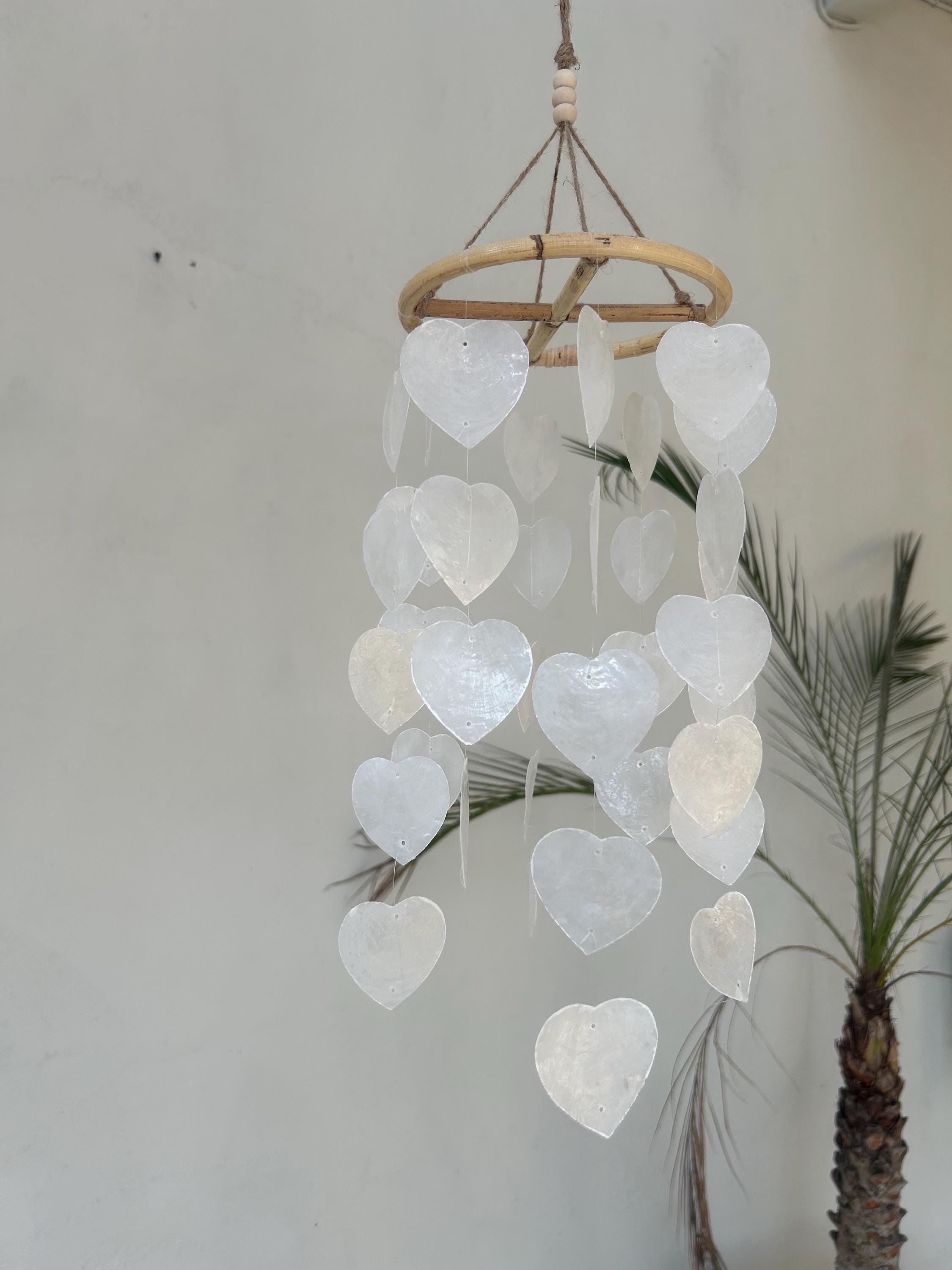 White love capiz shells wind chime