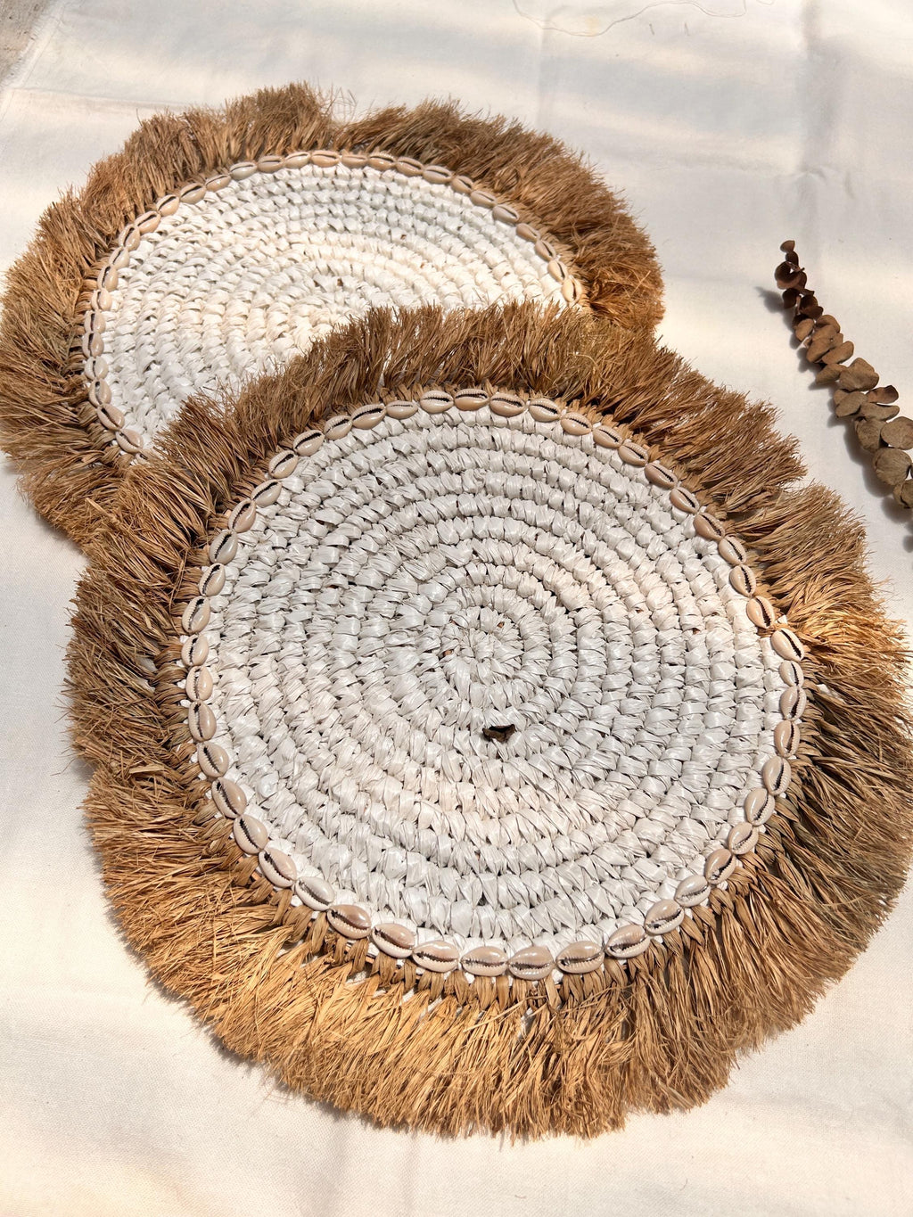 Handwoven Natural Fiber Placemat - Decorative Mat