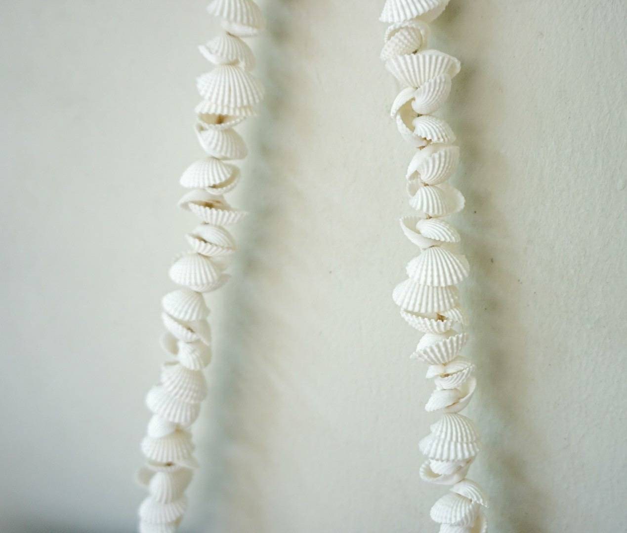 Boho Raffia White Shell Wall Hanging