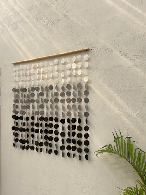 Black Gradation capiz shell wall hanging