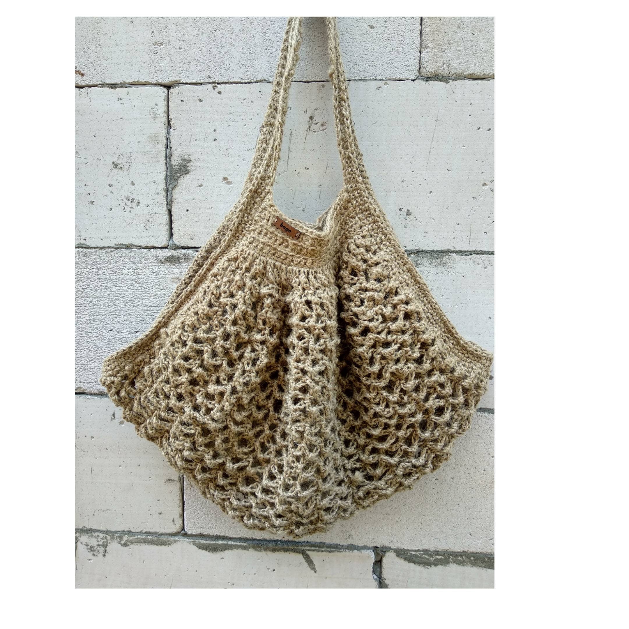 Jute Crochet Net Bag – Market & Beach Tote