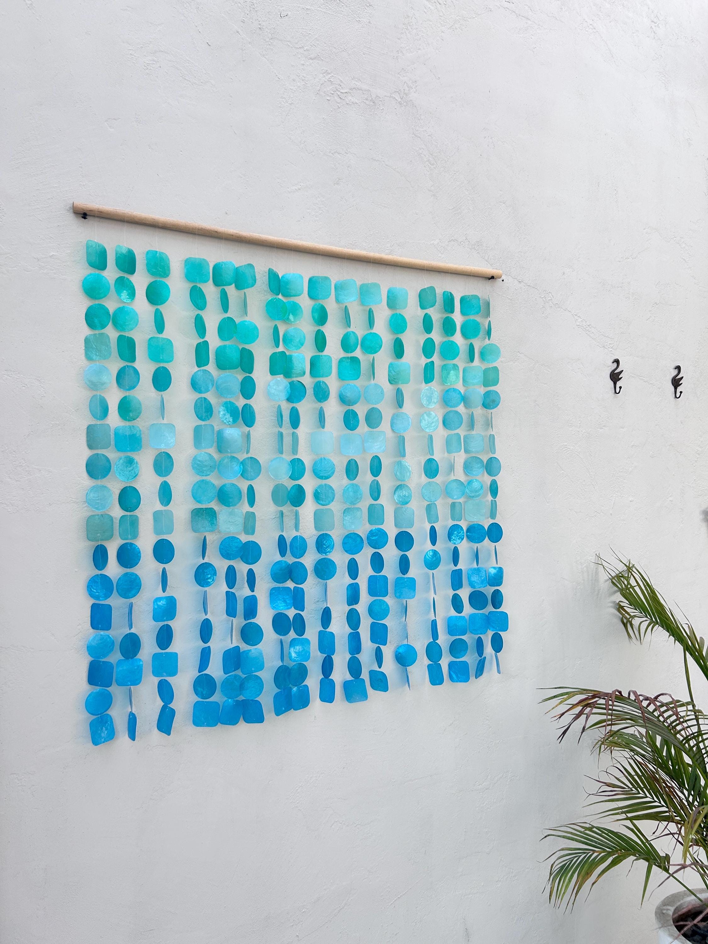 Ocean View Capiz Shell Beach Boho Wall Hanging Decor