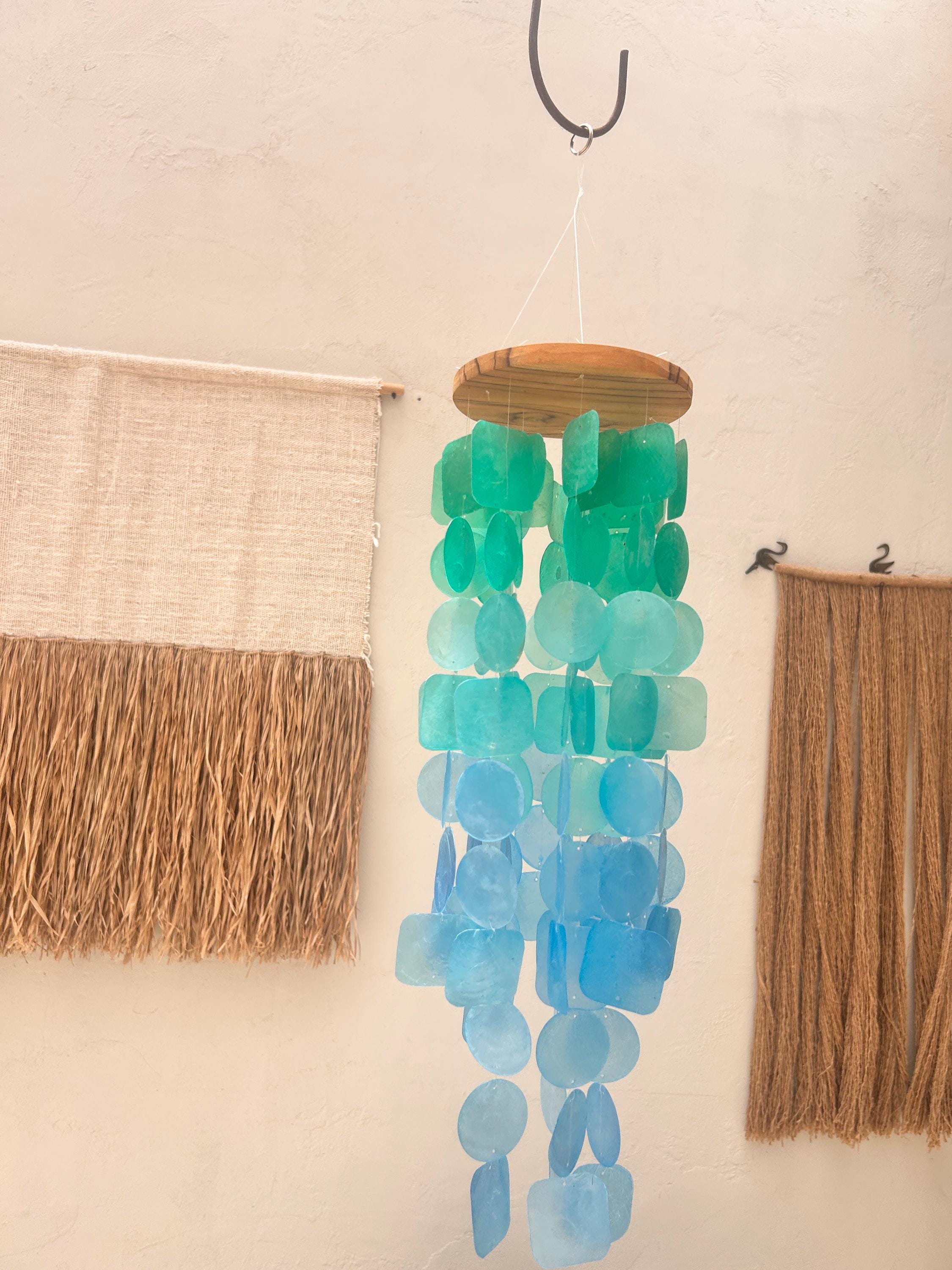 Large Ocean View Capiz Shell Wind Chime