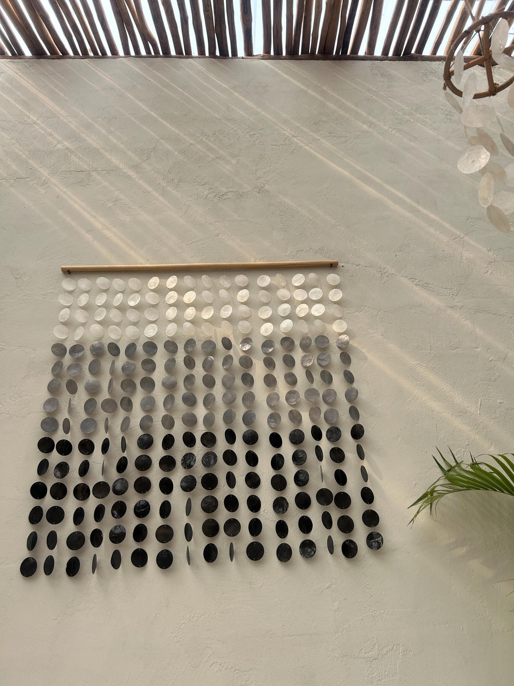 Black Gradation capiz shell wall hanging