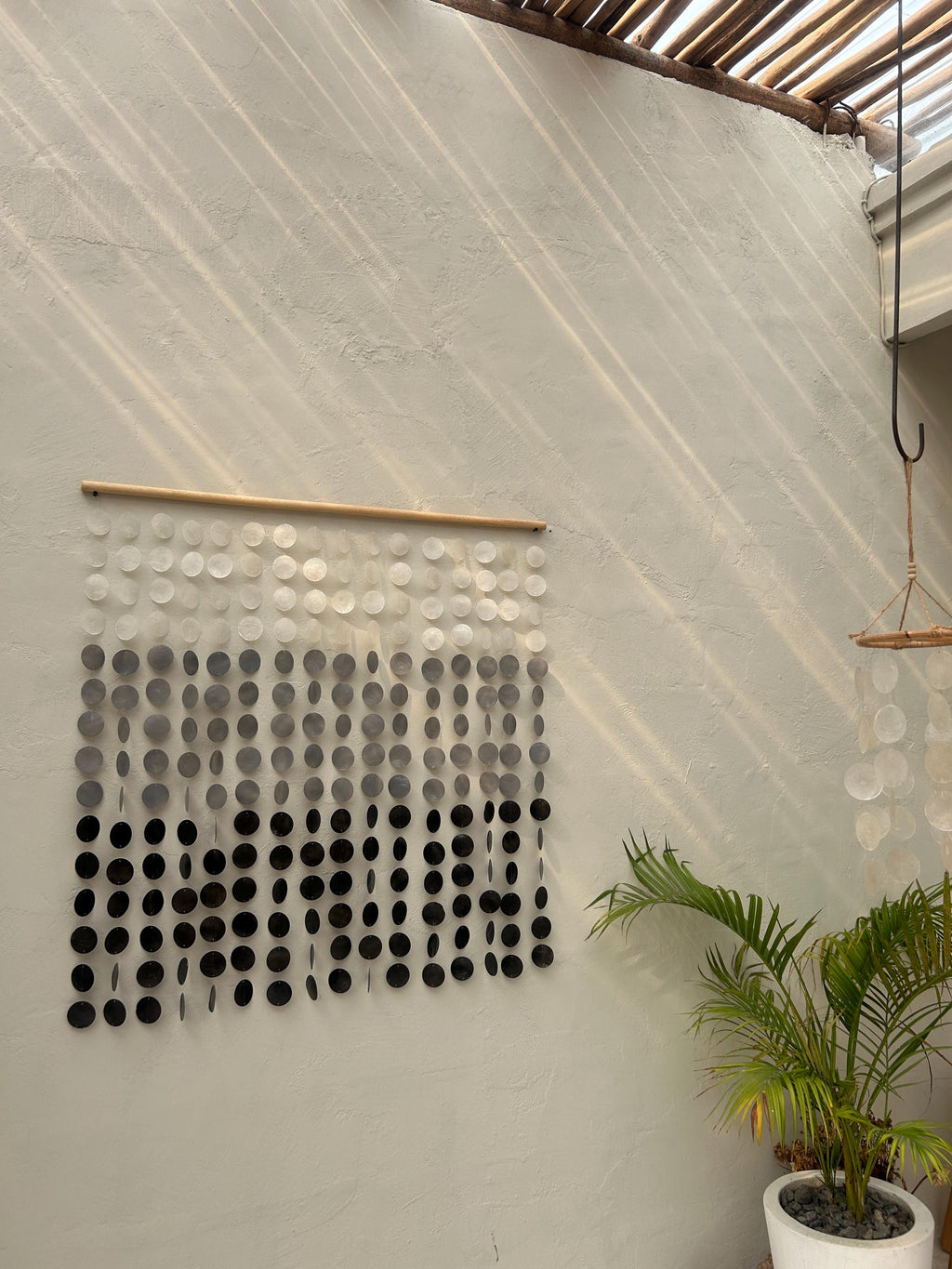 Black Gradation capiz shell wall hanging
