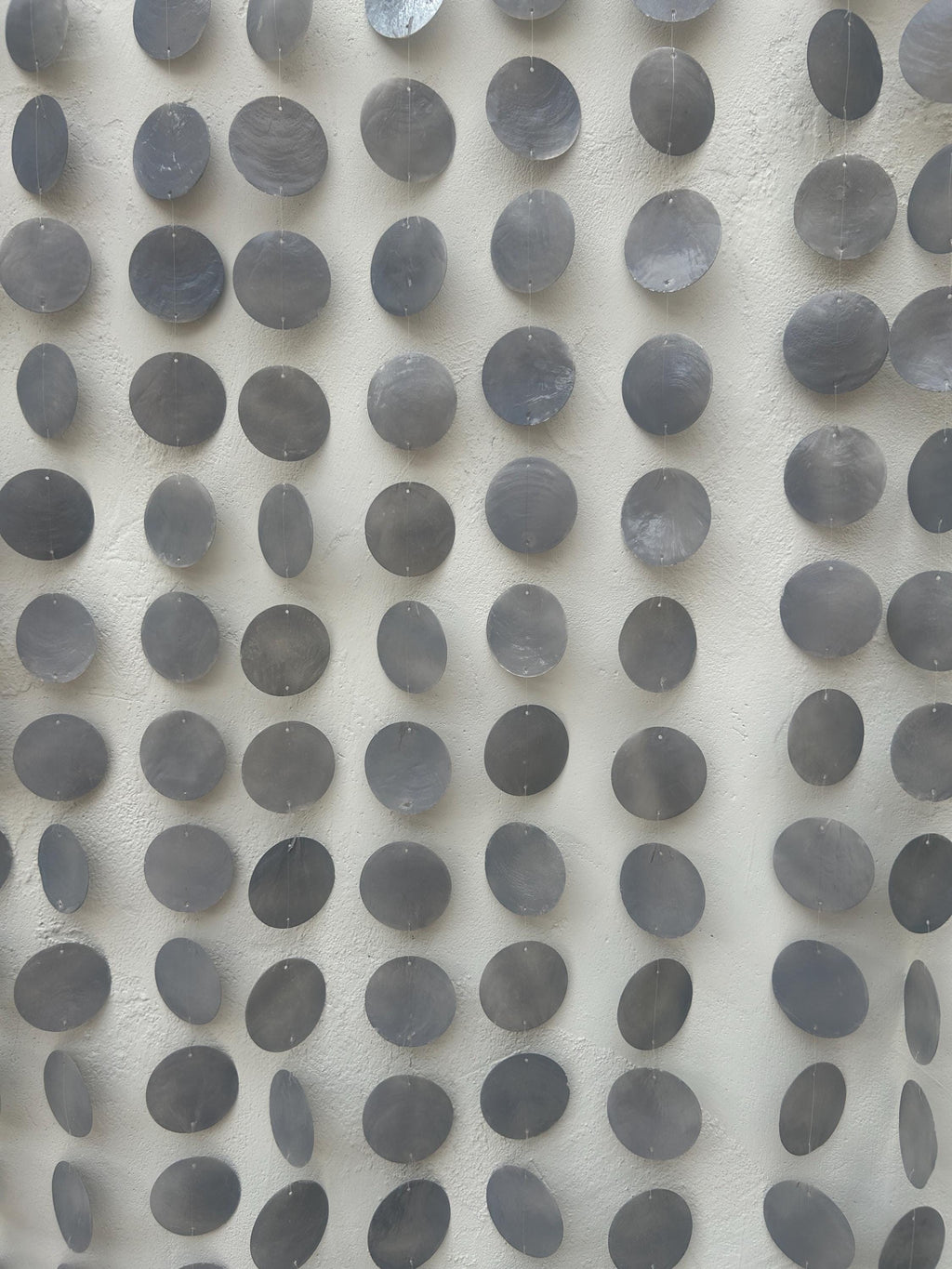 Gray Capiz Shell Beach Boho Wall Hanging