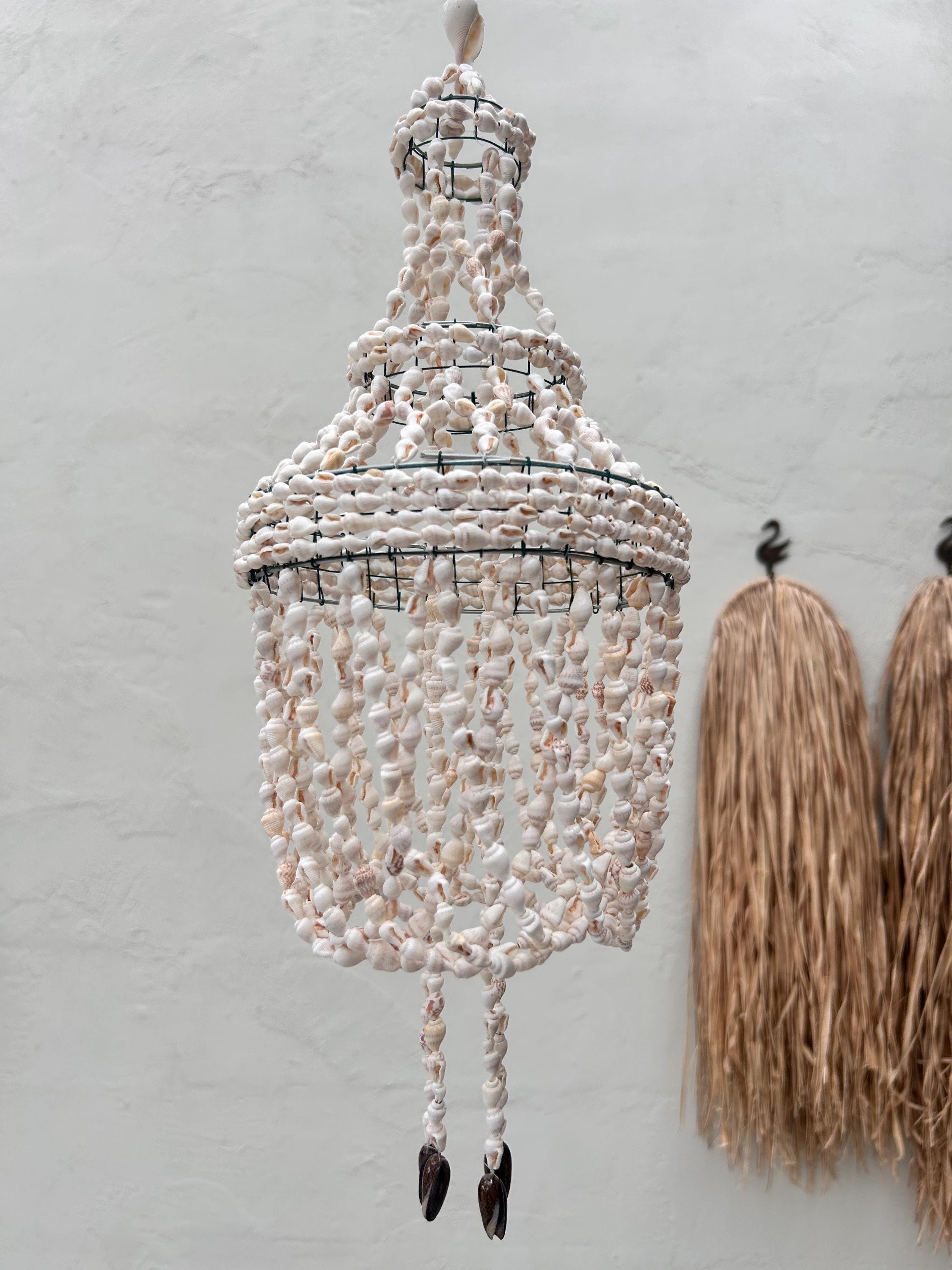Style 5 Small Sea Shell Pendant Light – Boho Coastal Chandelier
