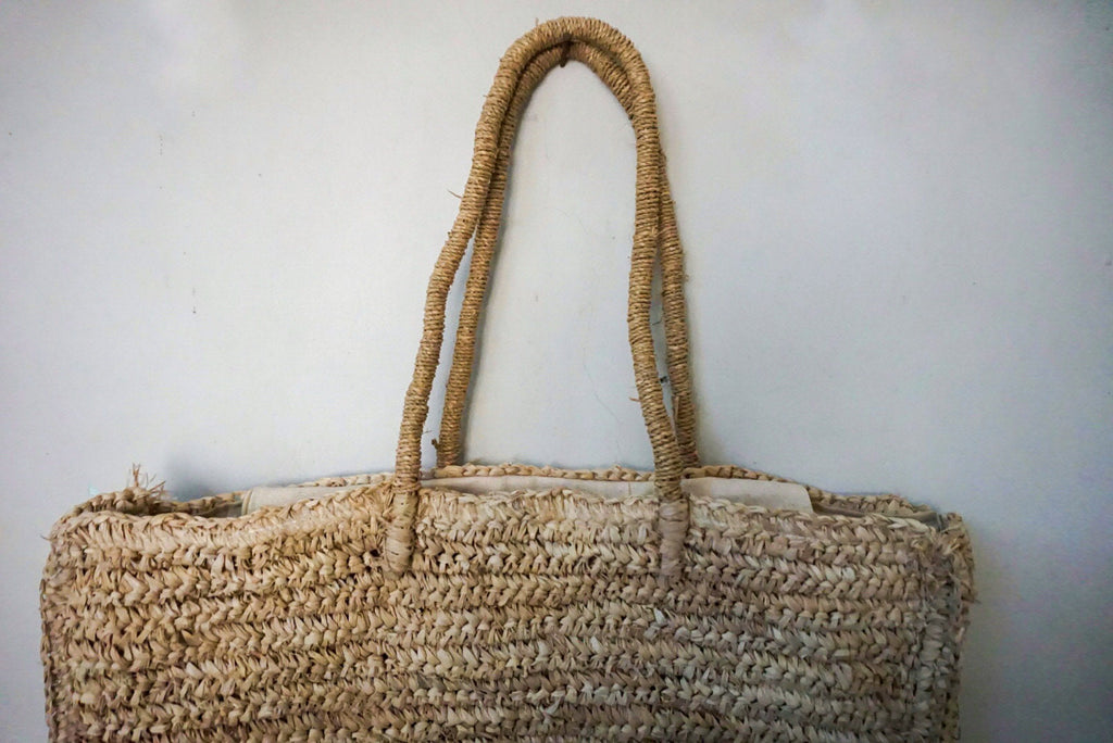 Large Raffia Crochet Beach Bag – Summer Tote