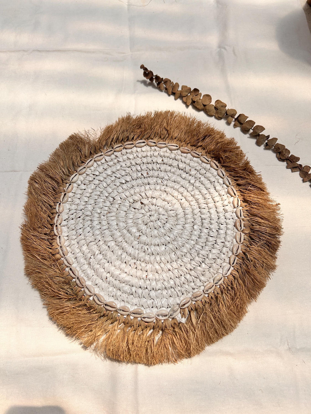 Handwoven Natural Fiber Placemat - Decorative Mat