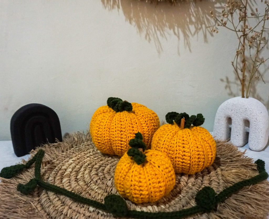 Fall crocheted pumpkin decor | Handmade pumpkin home decora | Halloween decor crochet pumpkin | Pumpkin autumn decor | Mustard Pumpkin