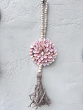 PART 1 Coastal Seashell Wall Hanging – Handmade Shell & Wooden Bead Tassel Decor, Boho Beach House Wall Art, Nautical Gift
