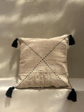 Black Tassel Boho Hand-Stitched Pillow Cover