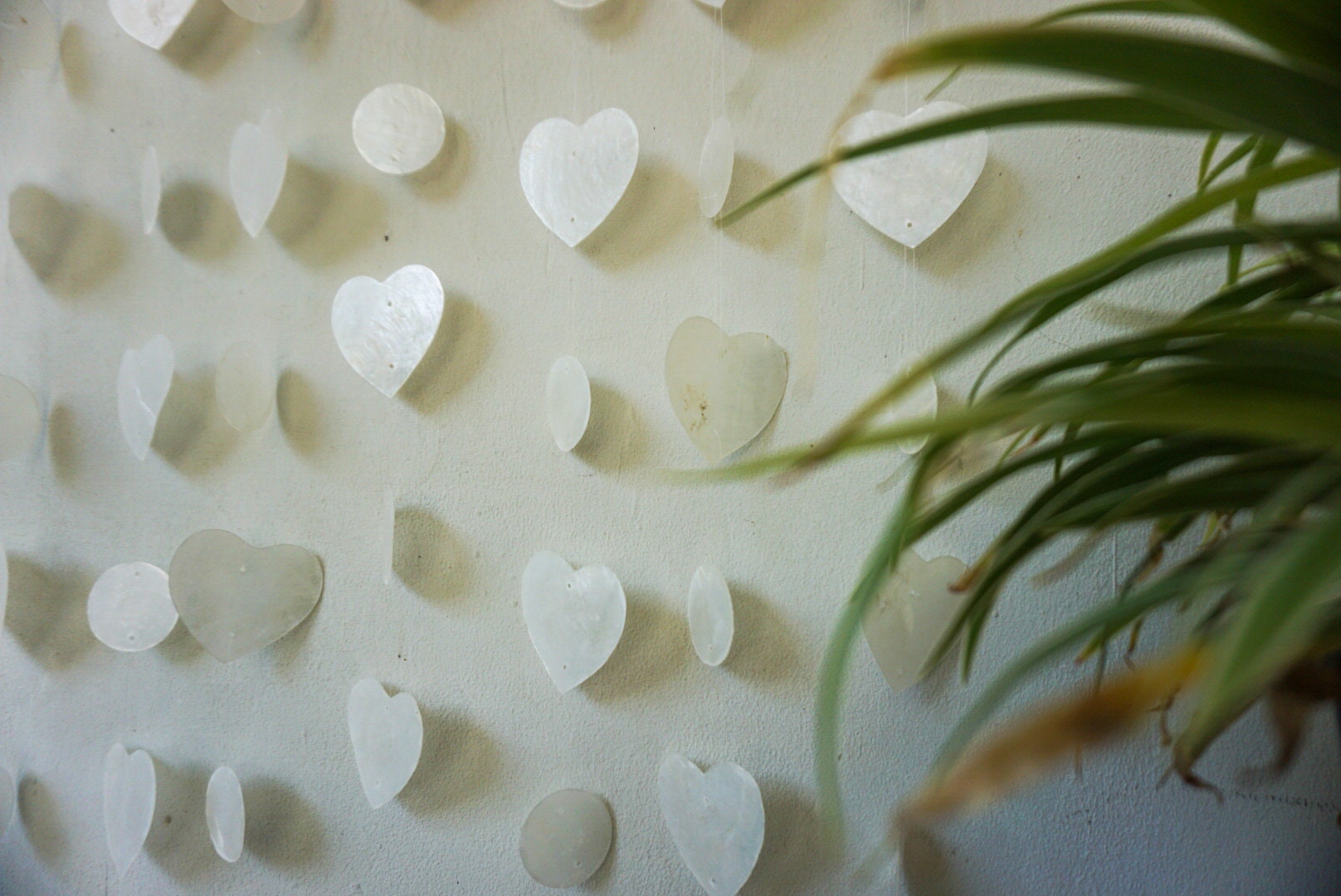 Heart Capiz Shell Beach Boho Wall Hanging Decor