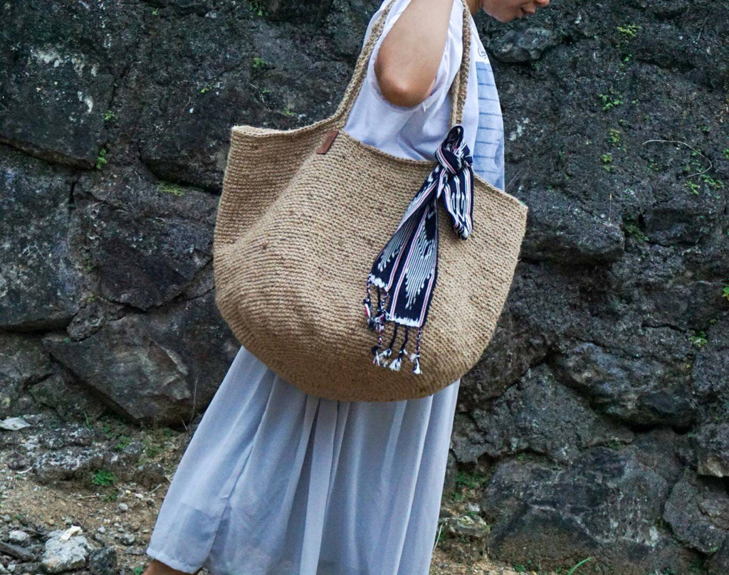 Super Large Jute Crochet Shopper Tote Bag