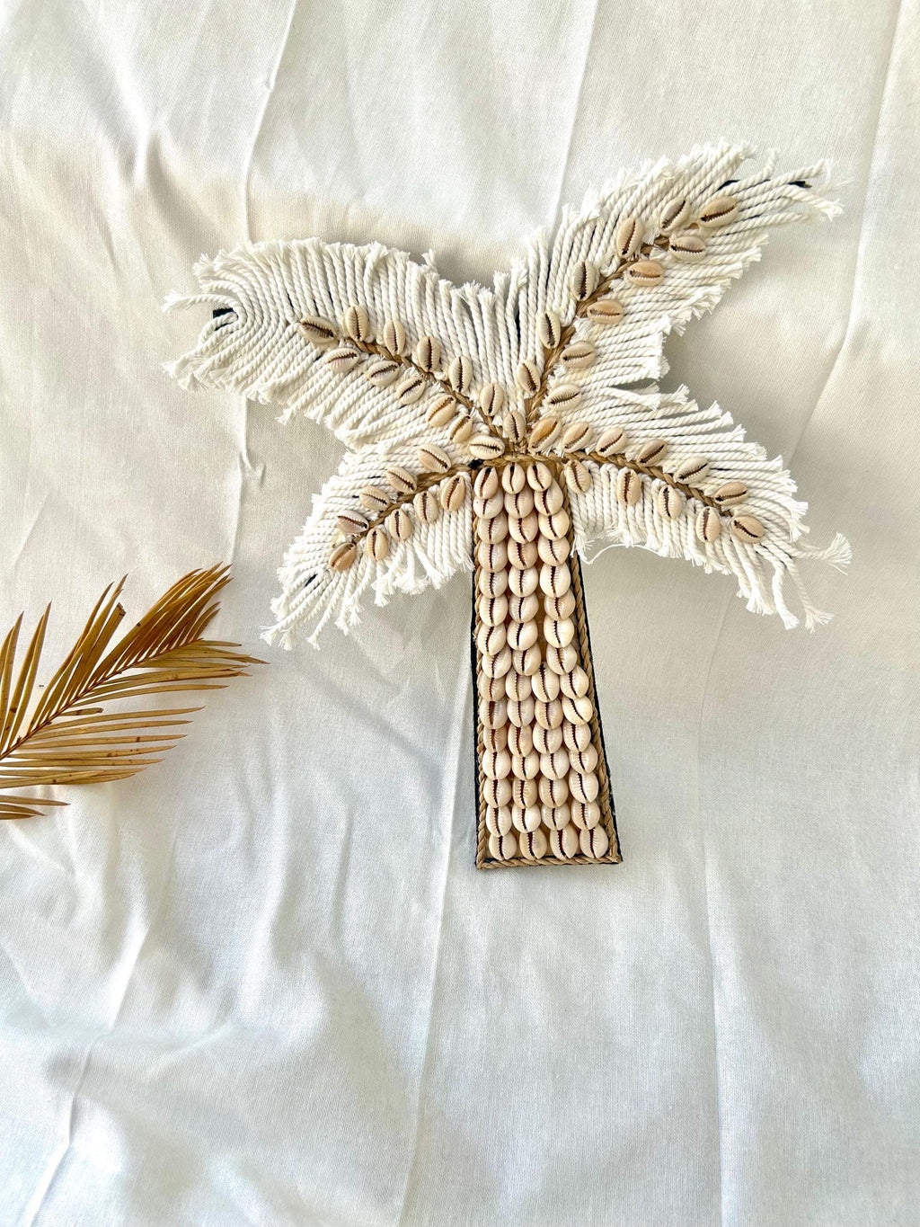 Boho Palm Tree Wall Hanging with Sea Shells