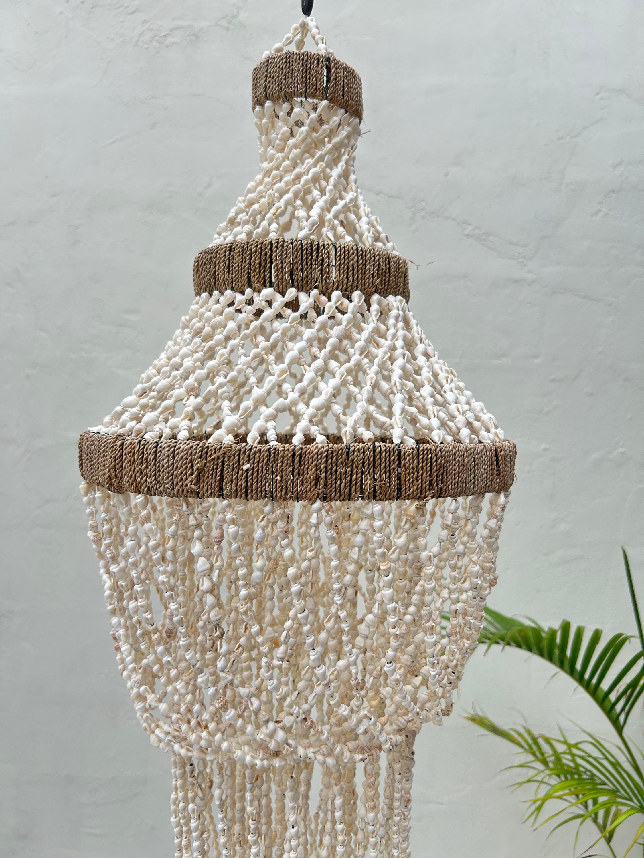 Style 1 Sea Shell Pendant Light – Boho Coastal Chandelier
