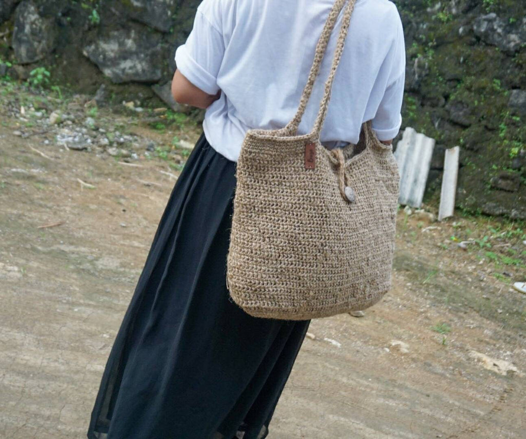 Oversized Jute Crochet Tote Bag – Handmade Large Tote