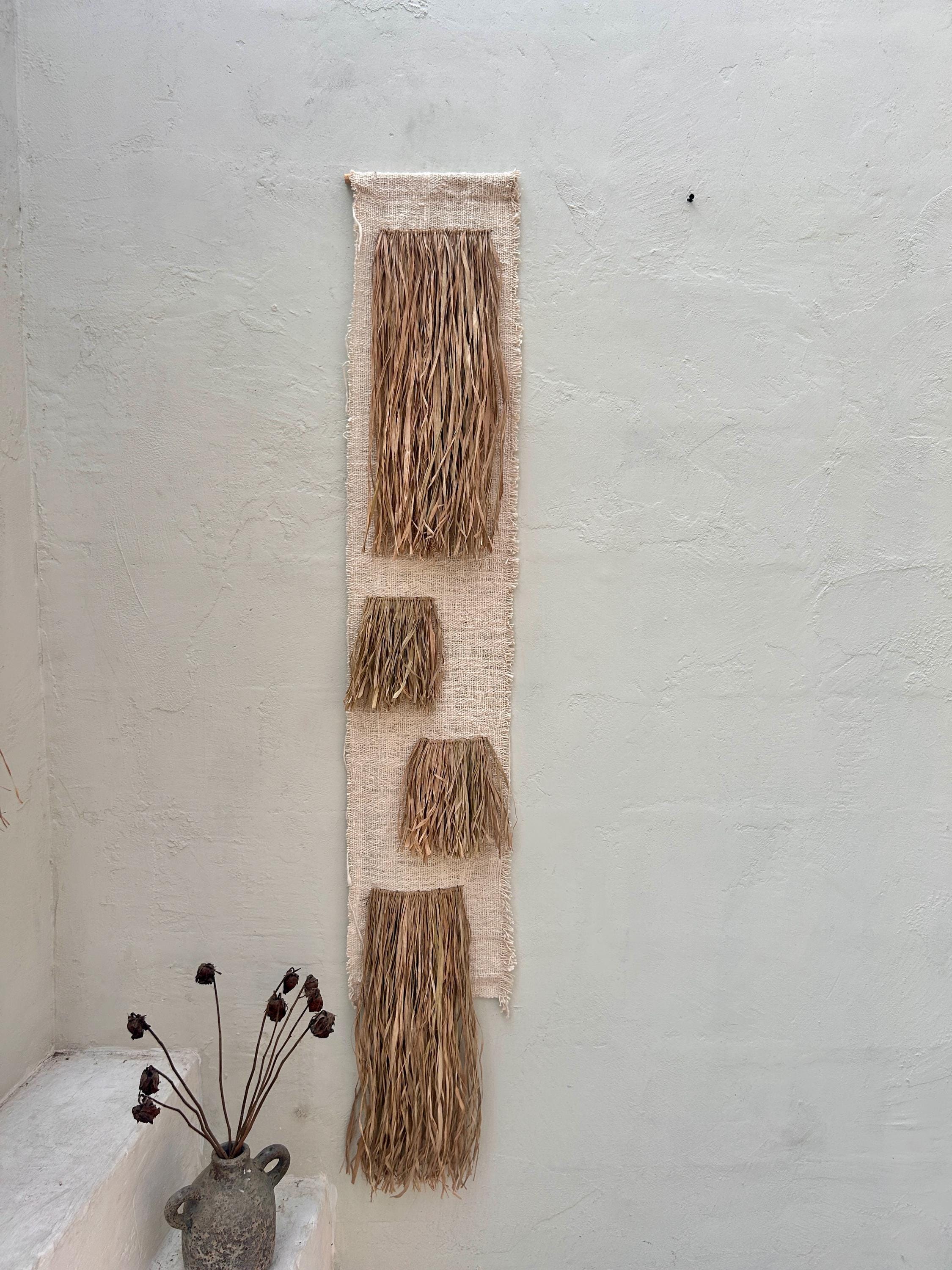 Wabi Sabi Textile Wall Art – Minimalist Natural Fiber Tapestry