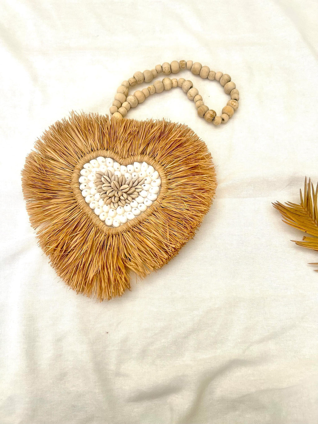 Boho heart shape shells wall hanging | nursery room decor