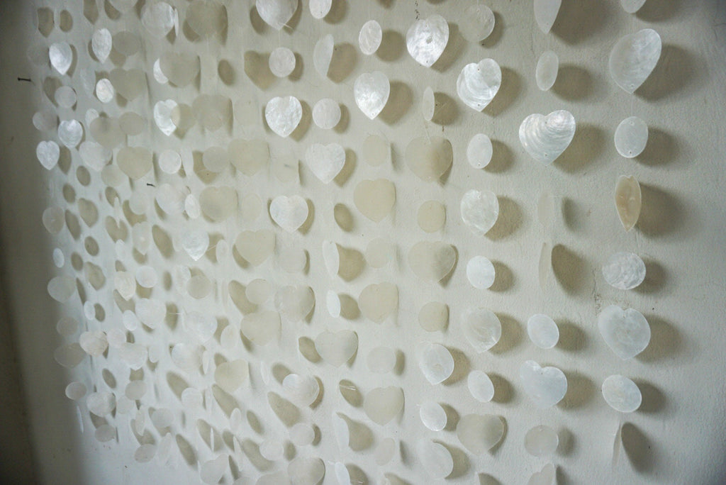 Heart Capiz Shell Beach Boho Wall Hanging Decor