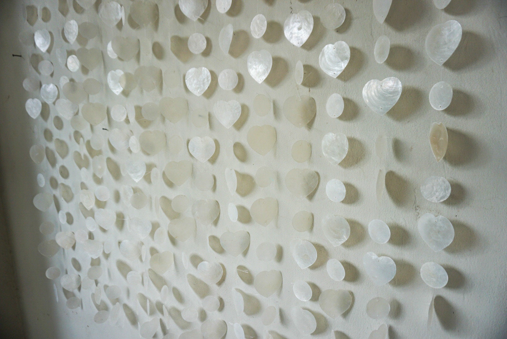 Heart Capiz Shell Beach Boho Wall Hanging Decor