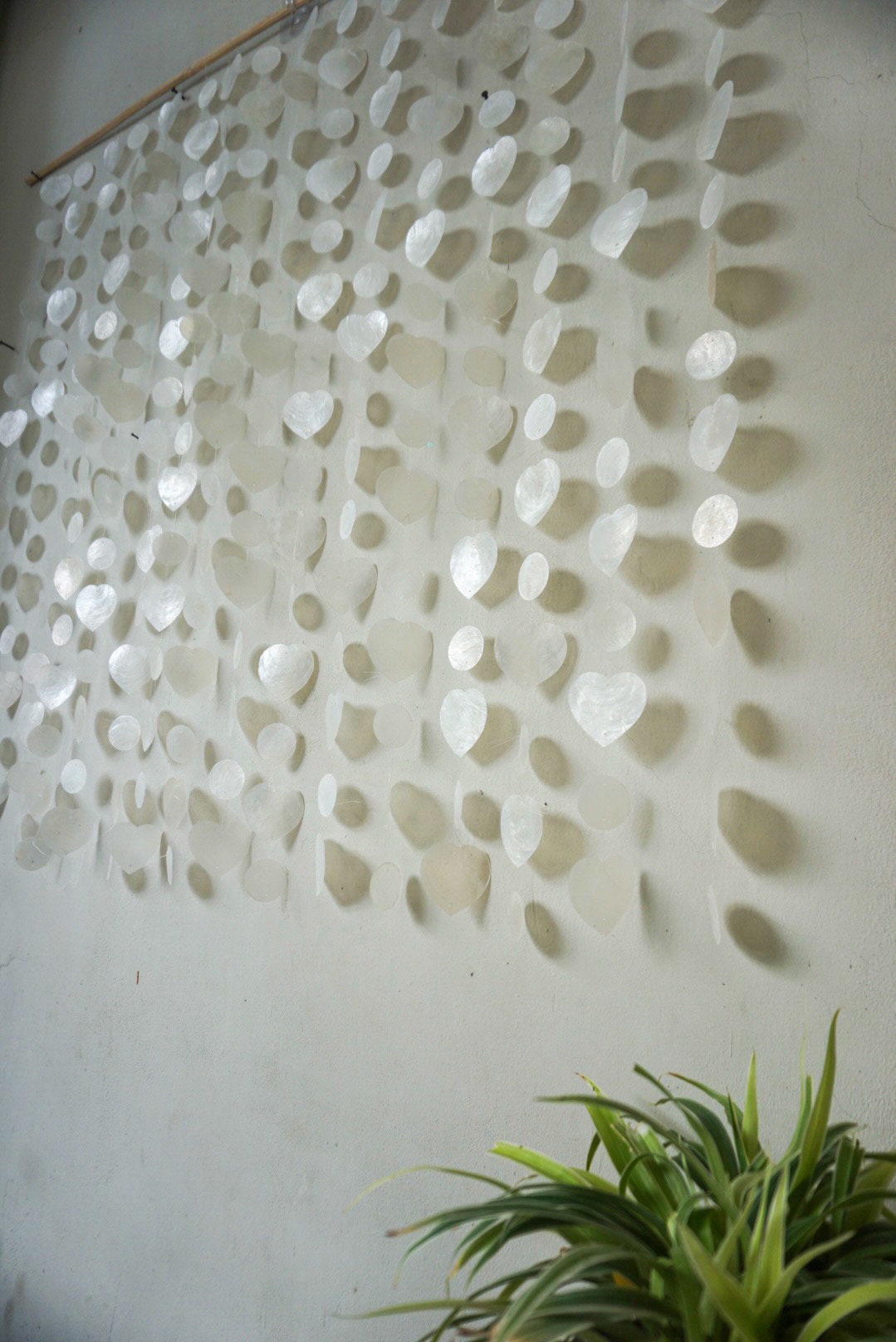Heart Capiz Shell Beach Boho Wall Hanging Decor
