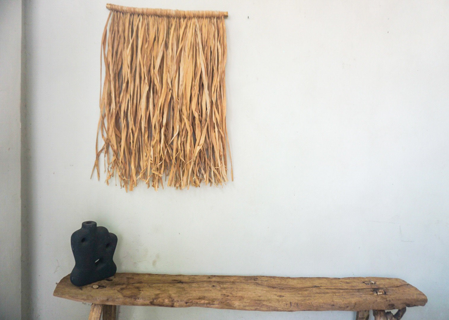 Wabi-Sabi Raffia Wall Art – Simple Mediterranean Decor