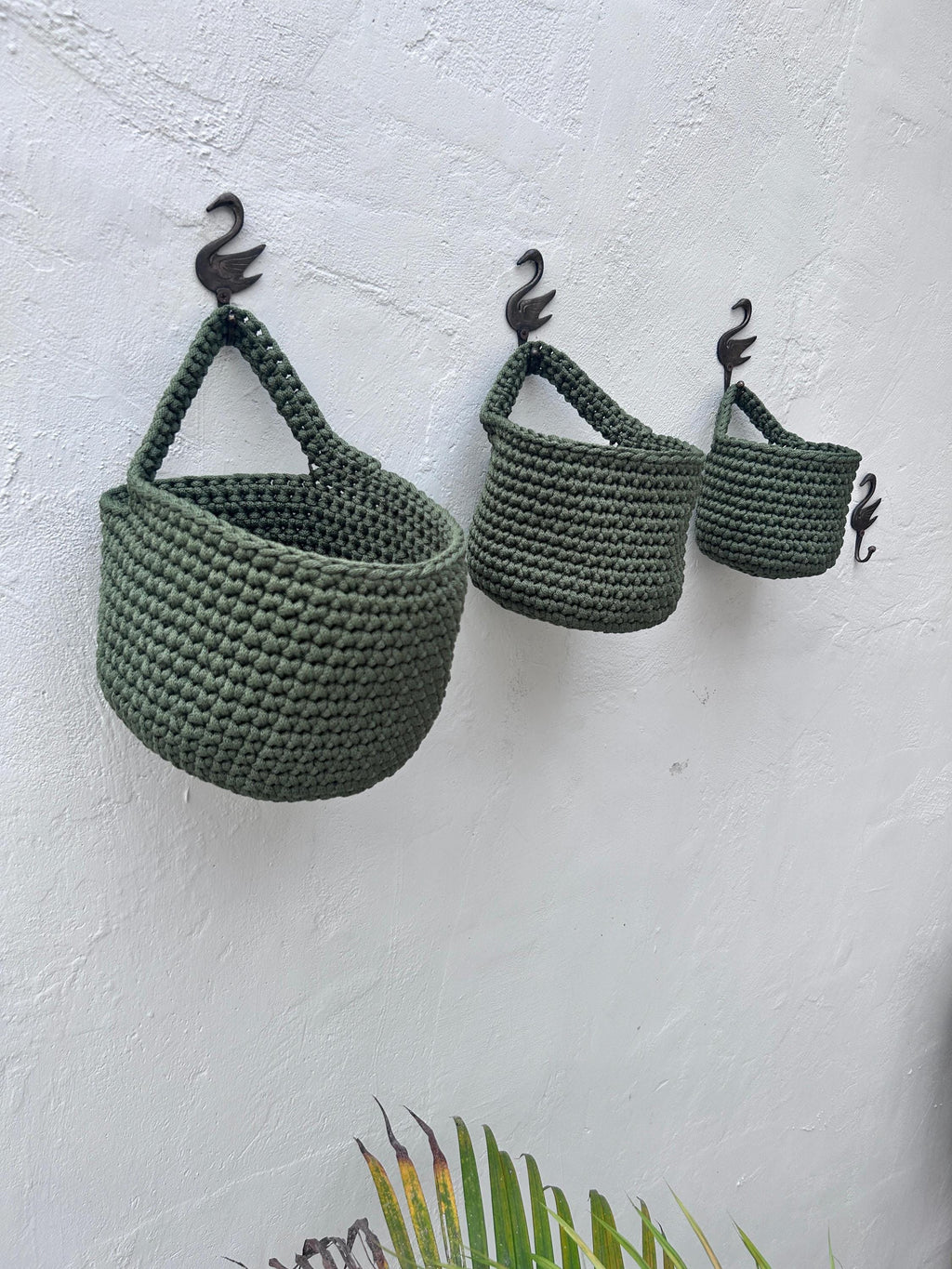 Woven Wall Hanging Basket – Boho Kitchen Storage Organizer