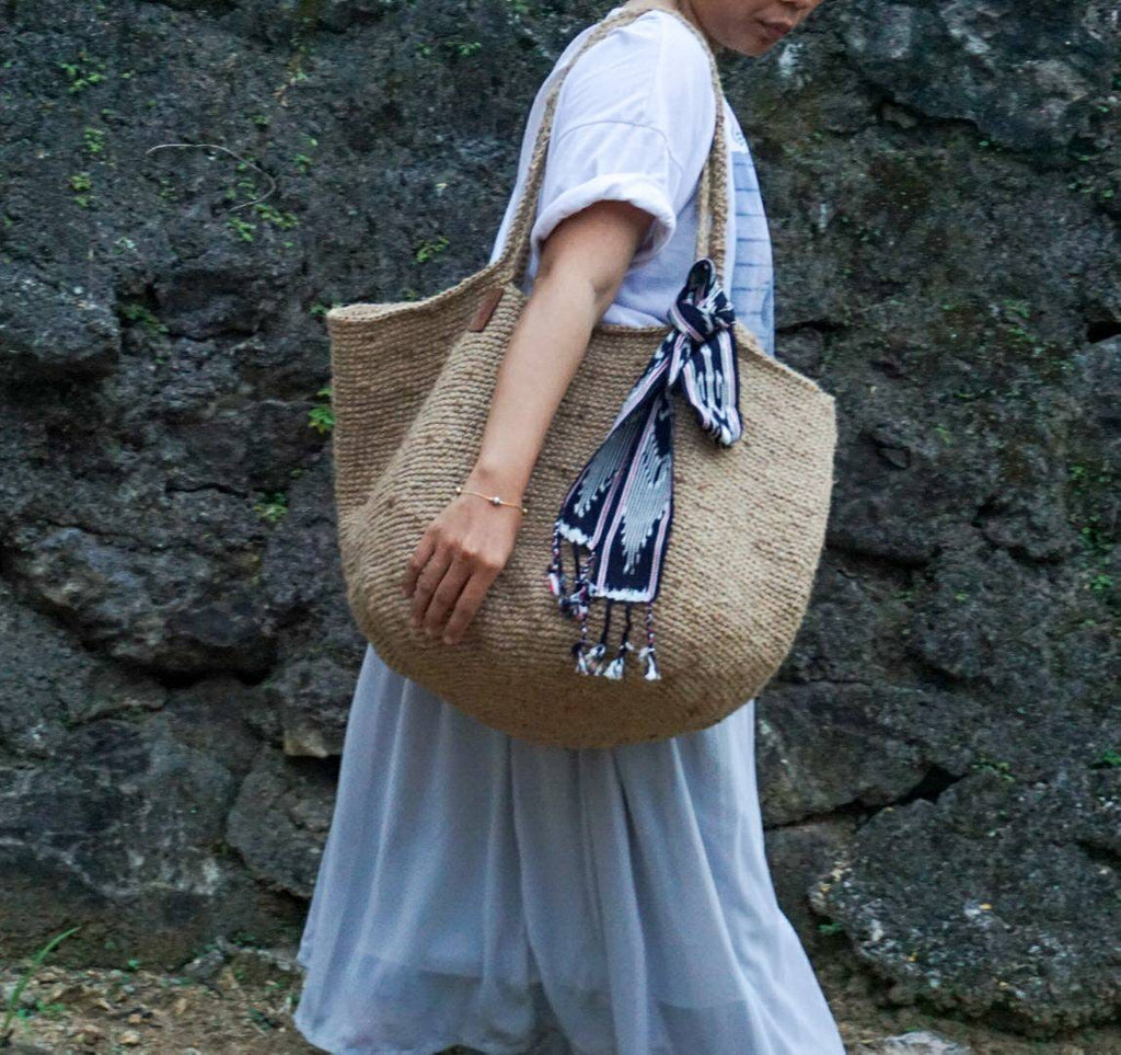 Super Large Jute Crochet Shopper Tote Bag