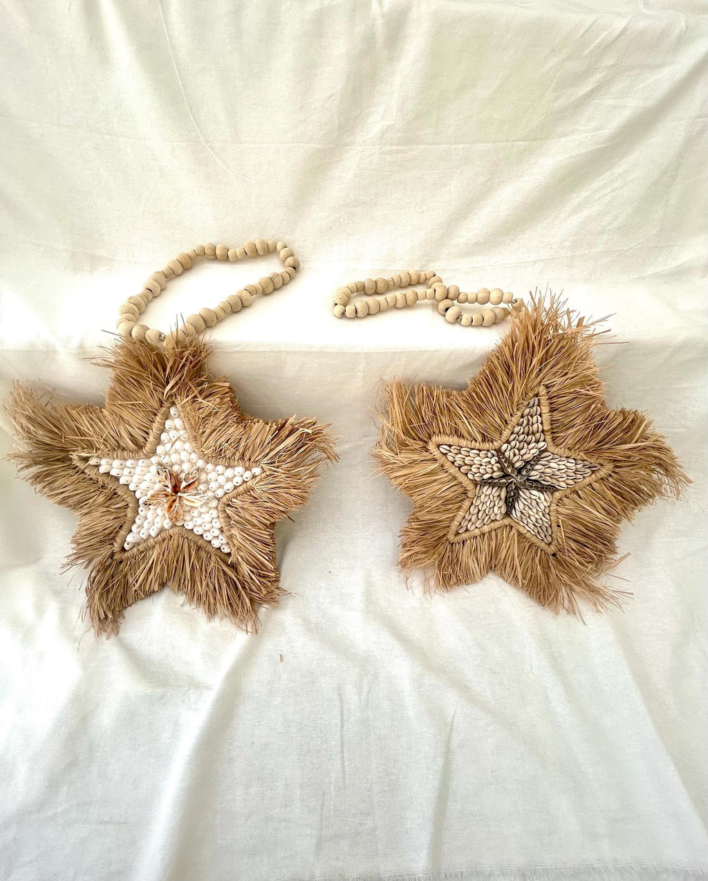 Boho Star shape shells wall hanging | nursery room decor